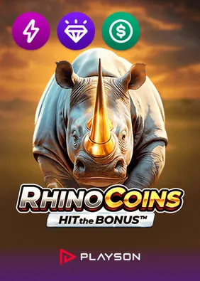Rhino Coins Hit the Bonus pokie by Playson at Goldwin